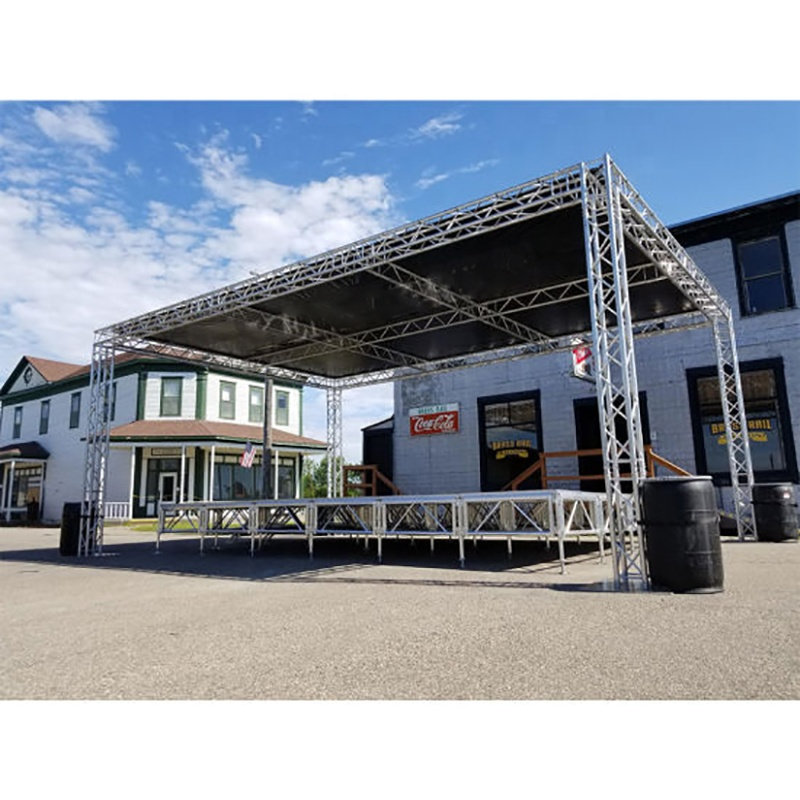 Présentoir de ferme de toit en forme de A, bloc de manchon en aluminium pour l'extérieur et podium de scène de Concert, offre spéciale