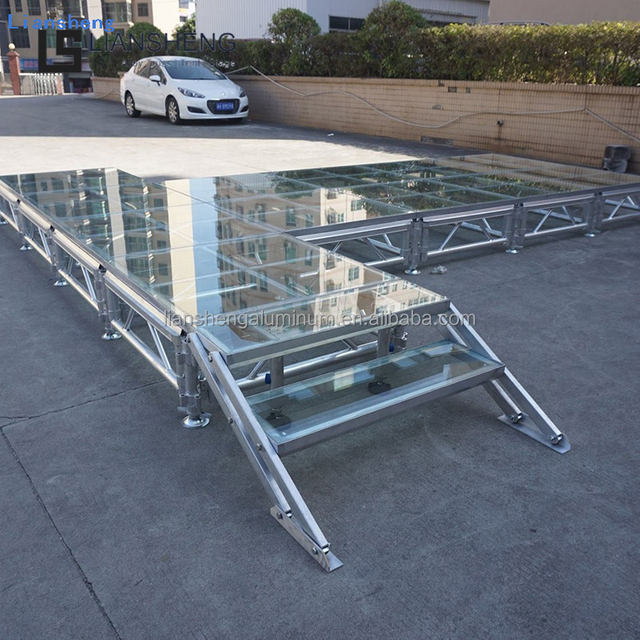 Panneau acrylique transparent à hauteur réglable, panneau transparent, scène 4*4 pieds