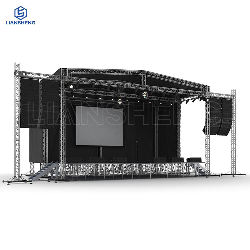 Cadre de scène en aluminium pour Concert de Podium extérieur, avec supports de système de levage d'affichage en treillis, meilleure vente