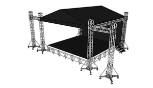 Concert de podium d'étape d'événement de défilé de mode d'affichage de botte d'éclairage en aluminium extérieur de dessus plat en aluminium