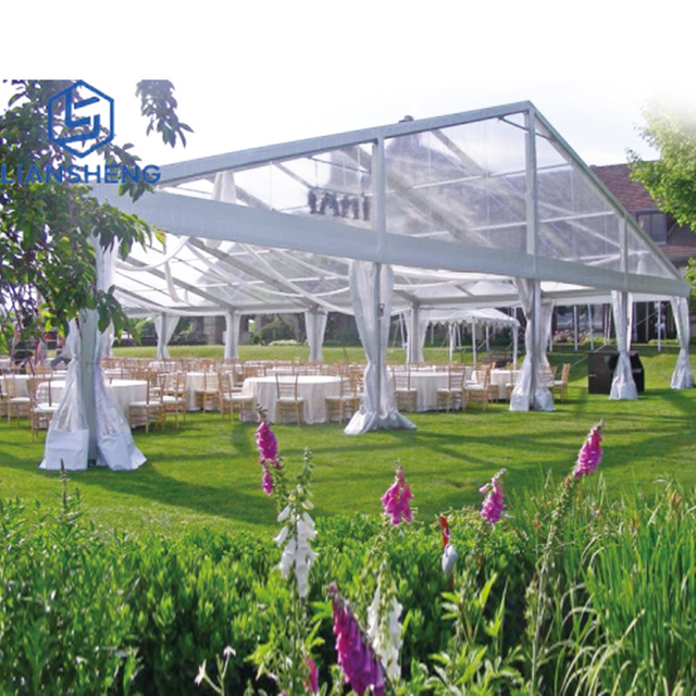 Tente transparente de mariage en plein air, grande tente de luxe en aluminium pour événements de fête pour 1000 personnes