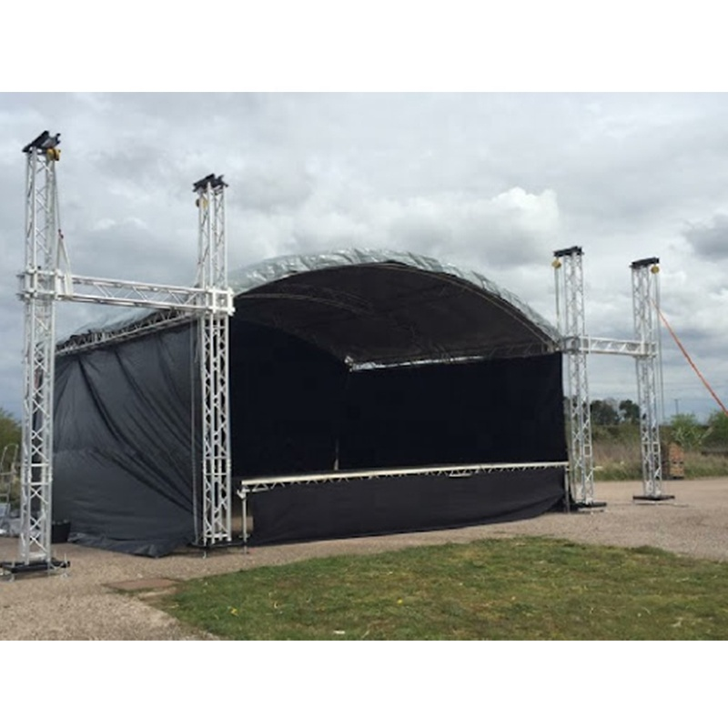 Présentoir de ferme de toit en forme de A, bloc de manchon en aluminium pour l'extérieur et podium de scène de Concert, offre spéciale