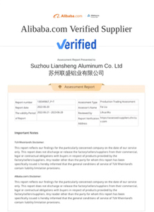 Certificat en Aluminium Liansheng 4