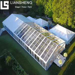 Tente de mariage transparente panoramique 30 m × 60 m | Sous le dôme, l'amour et la lumière des étoiles coexistent : espace artistique sans colonnes de 1 800 ㎡, créant un mariage inoubliable au niveau de la salle.