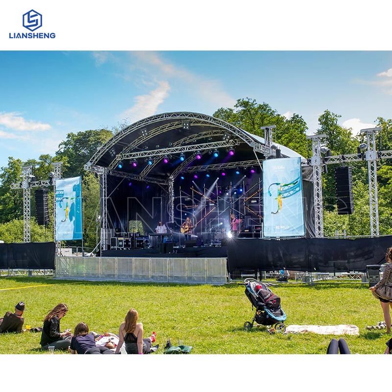 Grand éclairage de scène mobile Truss&Stage, structure d'affichage personnalisable, installation rapide, support de piste de dernier style