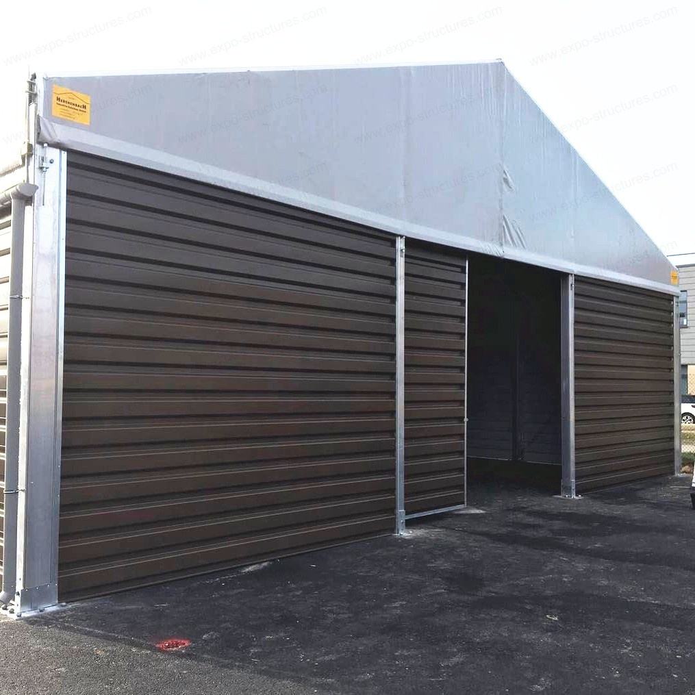 Grand entrepôt industriel tente de stockage résistant aux UV PVC imperméable ignifuge Sandwich feuilles d'acier durables tissu utilisation extérieure Logo