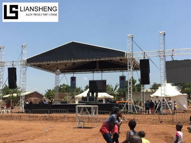 étape de concert d'événement de botte de vis d'alliage d'aluminium de toit plat de 8*6*6m