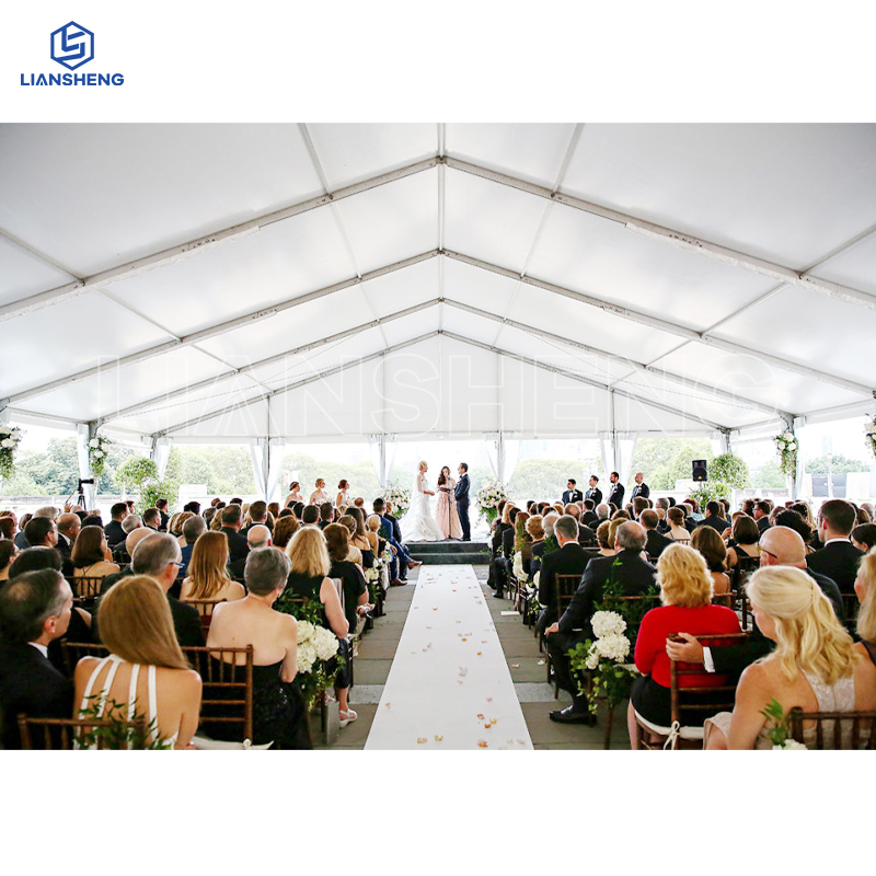 Chapiteau de mur en verre de cadre en aluminium, tentes de mariage de 20x50m à vendre