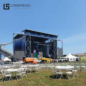 Système de scène de botte en aluminium à dessus plat de conception libre, scène extérieure d'événement de concert de conception personnalisée