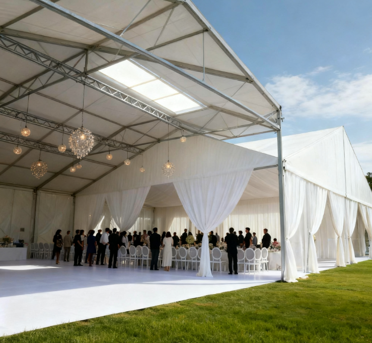 [Série Cloud Hall] Tente de mariage exclusive de 20 × 50 m – Utiliser une lumière douce comme un pinceau pour tisser une romance tranquille