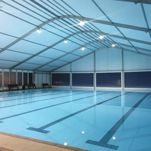 Tente d'entrepôt temporaire extérieure isolée, grand atelier supplémentaire, salle de stockage de sport, cadre en aluminium préfabriqué en métal, tente industrielle