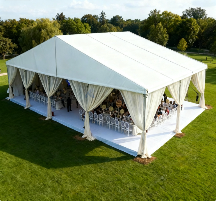 [Série Cloud Hall] Tente de mariage exclusive de 20 × 50 m – Utiliser une lumière douce comme un pinceau pour tisser une romance tranquille