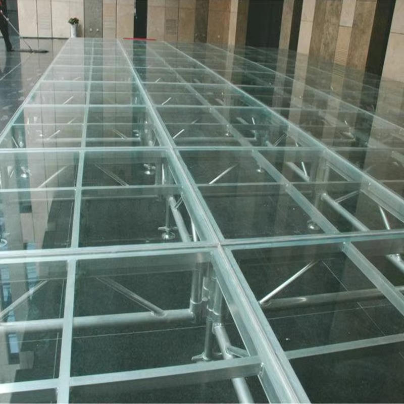 Plate-forme de scène mobile en aluminium, broche d'assemblage, plate-forme de scène en aluminium, scène acrylique pour événements et mariages