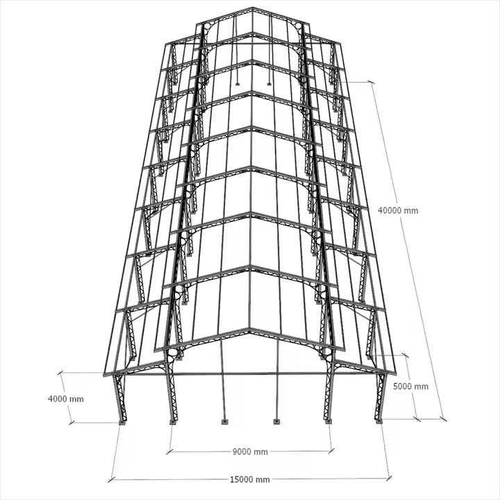 Tente d'atrium à cadre en aluminium de tente de chapiteau d'espace Transparent à cadre en A pour événements en plein air, expositions de mariage et de fête