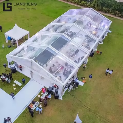 Tente d'événement de tente de noce d'alliage d'aluminium d'auvent extérieur Transparent clair