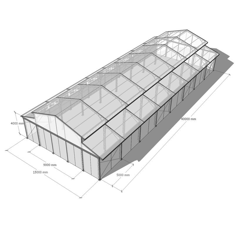 Tente extérieure de luxe d'événement d'atrium d'orangerie de fête de mariage de Marques de cadre en aluminium de 4 saisons