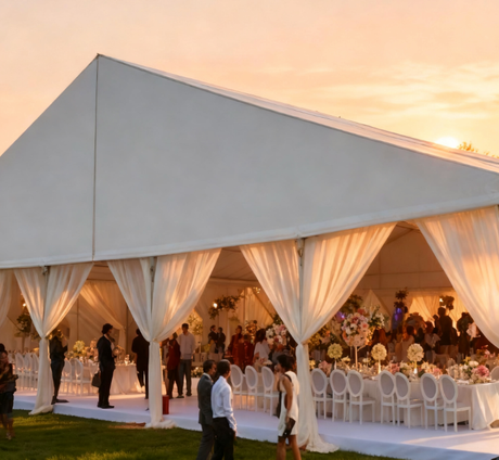 [Série Cloud Hall] Tente de mariage exclusive de 20 × 50 m – Utiliser une lumière douce comme un pinceau pour tisser une romance tranquille