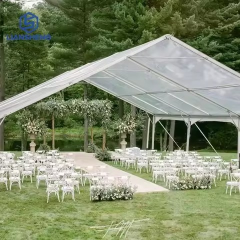 Tente de fête d'événement de mariage de couverture claire d'alliage d'aluminium pour 100 300 500 personnes