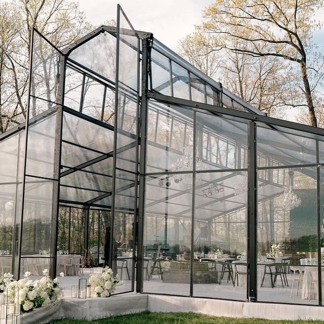 Tente de réception de mariage en plein air de qualité supérieure, tente d'atrium transparente de luxe à vendre