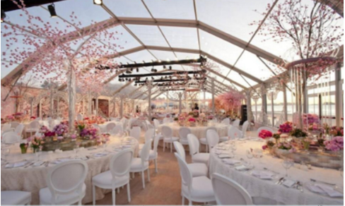 Tente de mariage ext&eacute;rieure romantique de grande valeur