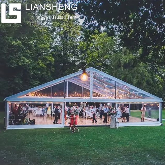 Tente de fête d'événement de mariage de couverture claire d'alliage d'aluminium pour 100 300 500 personnes