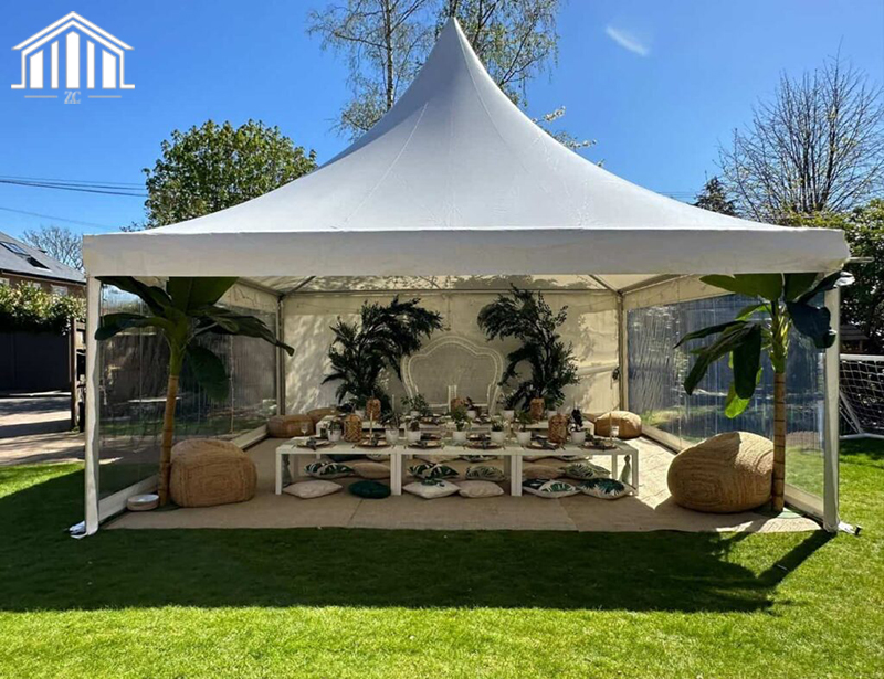 Tente personnalisable en alliage d'aluminium haute résistance. Facile à installer, pratique à déplacer. Convient pour les rassemblements en plein air et les pique-niques.