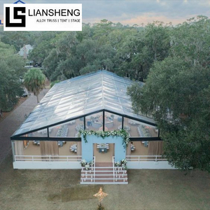 Tente transparente de mariage en plein air, tente de luxe en aluminium pour grands événements de fête pour 500 à 1000 personnes