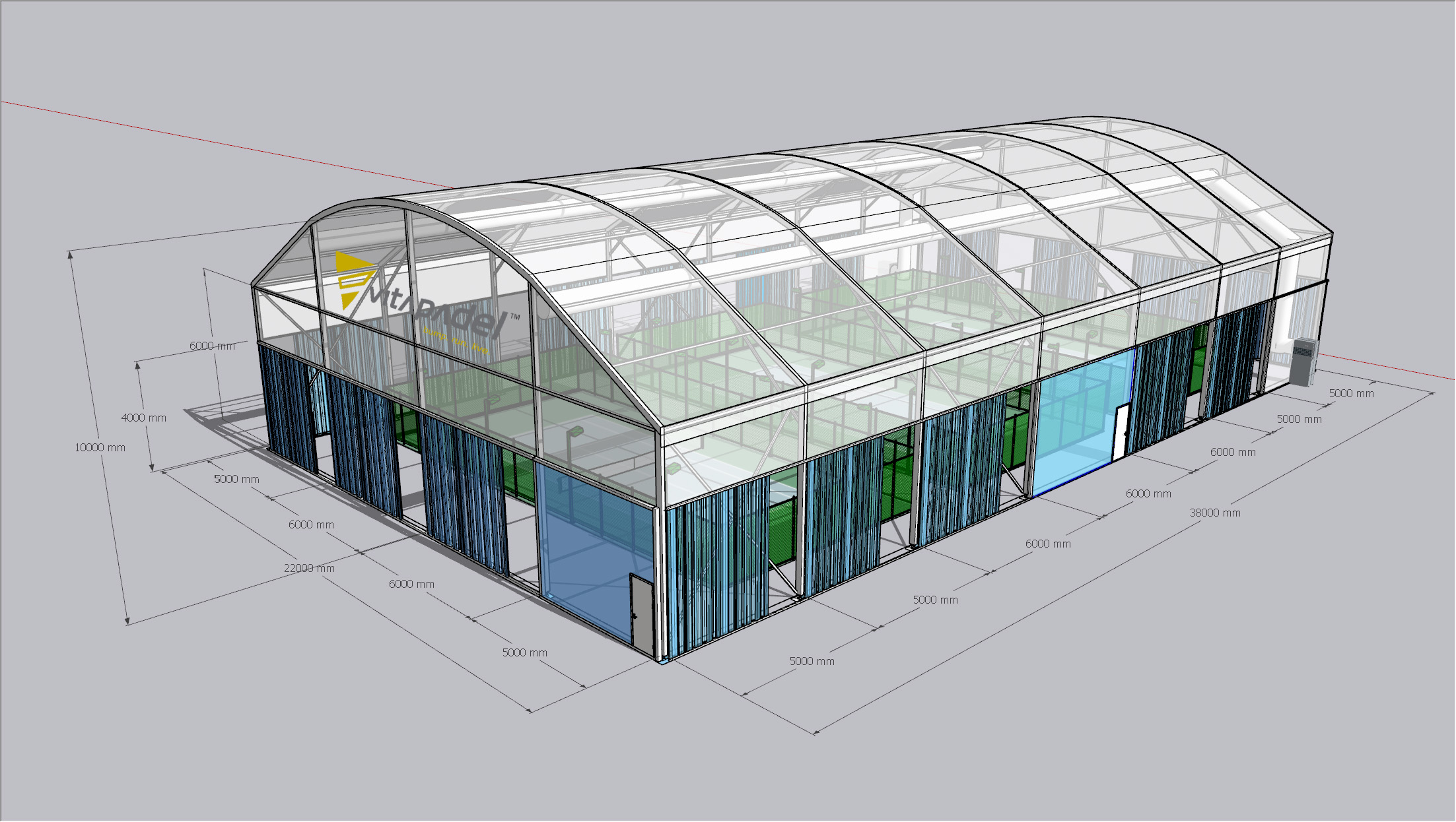  Tente de natation extérieure de grande taille, de qualité supérieure, tente de Tennis, panier de balle, Padel, tente de Football pour compétition