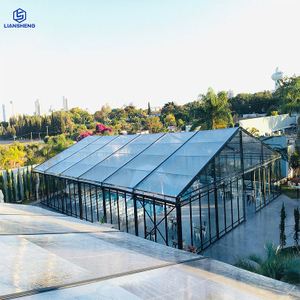 Grande tente de luxe à cadre noir en PVC transparent pour mariage, couleur à chevrons incurvée, cadre en acier et aluminium en option, chapiteau d'événement