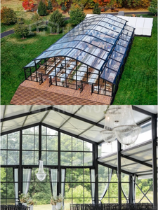 Tente en aluminium modulaire faite sur commande d'atrium avec le mur de verre trempé pour le centre commercial